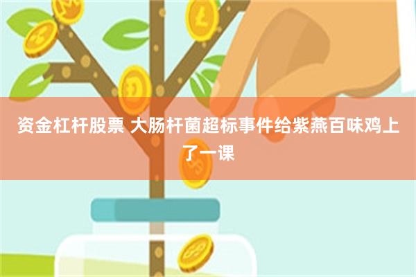 资金杠杆股票 大肠杆菌超标事件给紫燕百味鸡上了一课